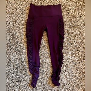 Lululemon Athletica Purple Ruffled Leggings